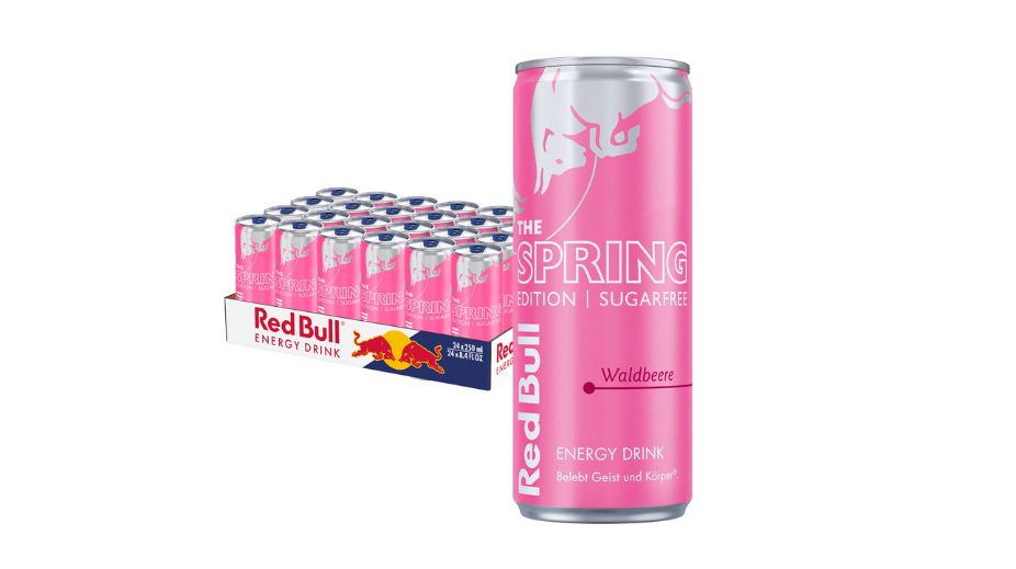 Run op blikjes limited Red Bull pink spring edition
